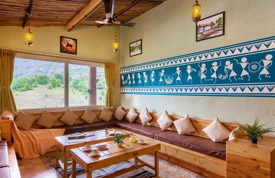 Stayvista's Ficus Farms: Mountain-View Retreat with Rustic Charm & Entertainment-1
